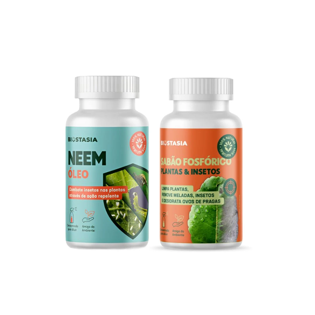 Pack Óleo de Neem concentrado e Sabão Fosfórico para plantas